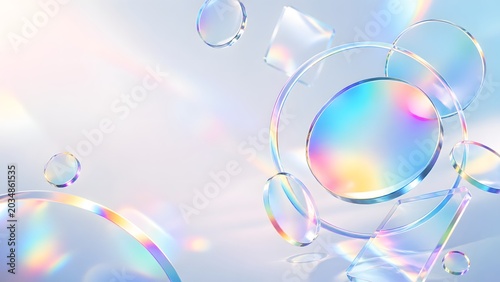 Conceptual colorful bubble art