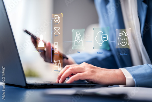 Customer Relationship Management Support Service Solution Business Sales Marketing Retention satisfaction digital strategy data analysis technology software for growth and success