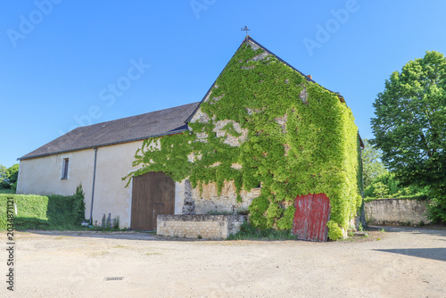 Quadro su tela Stone houses in Crissay-sur-Manse village