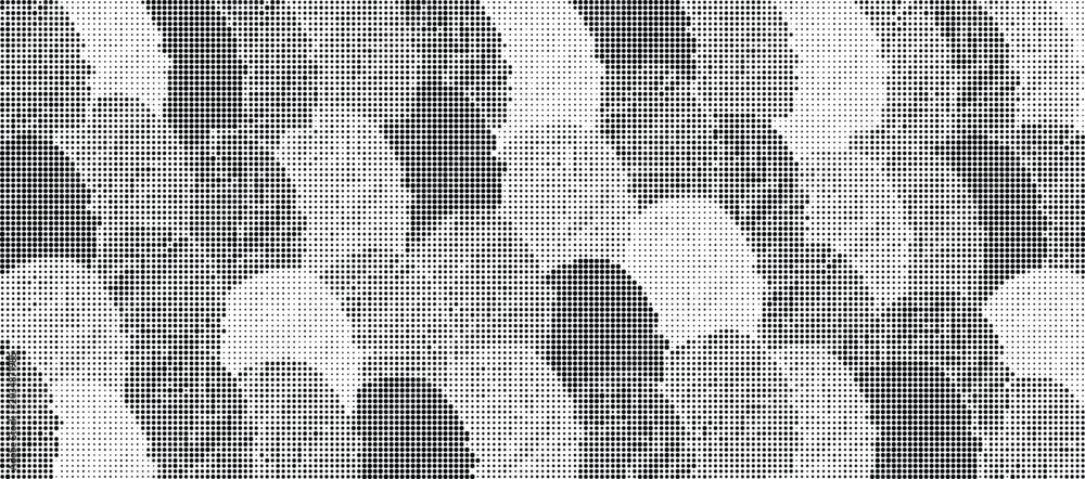 Fototapeta premium Gray and white half circles pattern on transparent background texture
