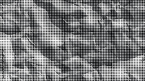 Tablou pe pânză A close-up view of crumpled gray paper with a transparent background