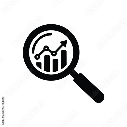 Ai Data Analytics Icon, Smart, Graph, Chart, Information