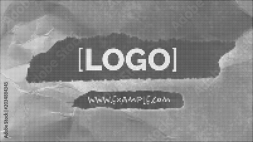 Konstfotografi A grayscale logo features a website address on crumpled paper background