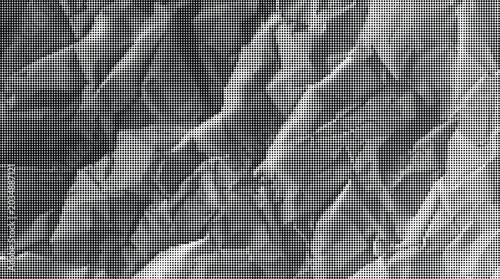 Photos The crumpled gray paper texture fills the entire transparent background