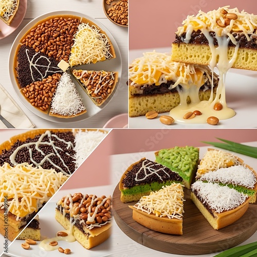 Various Apam Cakes Showcasing Delicious Toppings for Dessert