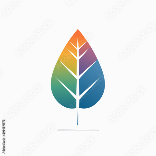 Colorful Leaf Logo Design