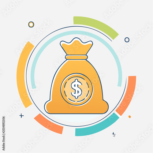 Money Bag with Dollar Sign Icon