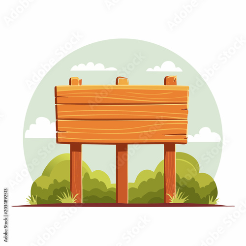 Wooden Signpost in a Natural Landscape
