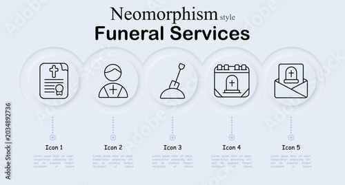 Foto Funeral services set icon