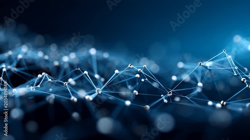 Abstract technology background with glowing connections.