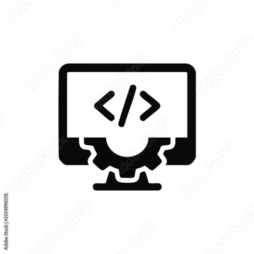 Ai Coding Assistant Icon, Efficiency, Development, System, Engineer