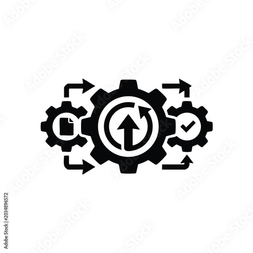 Ai Automation Workflow Icon, Process, Machine Learning, System, Future, Icon