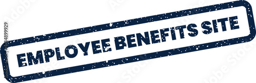 Foto Textured rubber stamp graphic featuring employee benefits site for company web p