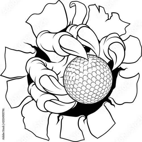 A golf claw sports illustra...