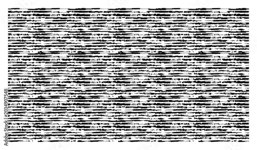Canvastavla Horizontal glitch noise lines with distorted digital static texture in retro tel