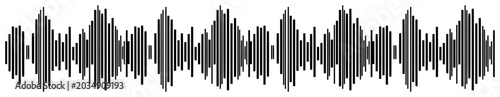 Konstfotografi Audio sound wave frequency visualization in repeating minimalist style