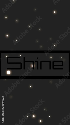 Vertical video: Glitch bars sliding right overlapping Shine box stars twinkling to reveal label