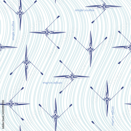 Canvastavla Textiles and background patterns for rowing competitions,