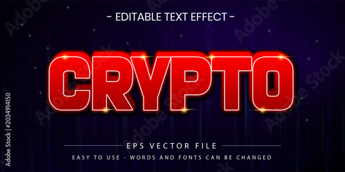 Crypto 3D Gold Tech Text Effect