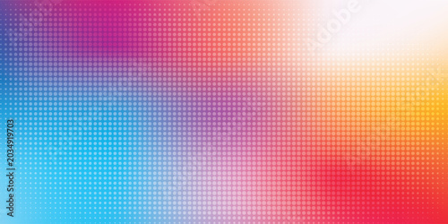 Abstract colorful halftone gradient background. Modern vibrant dot pattern vector backdrop for pop art design, tech banner, and creative web presentation