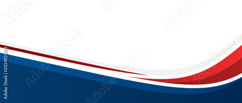 Fotografía Modern red and blue wave design