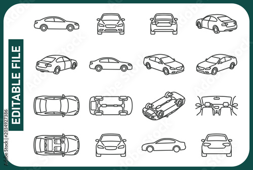 Obraz na płótnie Car icons set