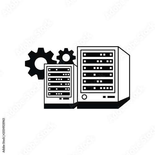 Data center information business icon sign design vector