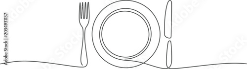 plate dinner setting with crossed fork and knife on tablecloth featuring table, utensils, silverware with dining and