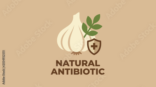 Cuadro en lienzo Healthy Garlic Clove Natural Antibiotic