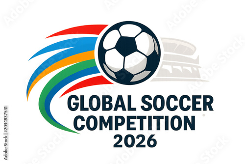 Soccer ball vector logo for football sport competition championship design