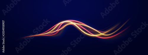 Quadro su tela Fiery orange meteors sweep dramatically across black backgrounds while radiant sparks scatter around glowing plasma trails