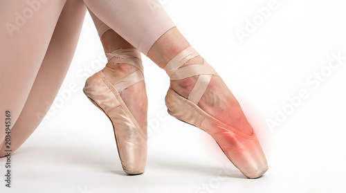 Ballerina Foot Pain & Injury in Pointe Shoes. Dancer's Arch Strain, Stress, and Physical Demands of Ballet. Health & Wellness.