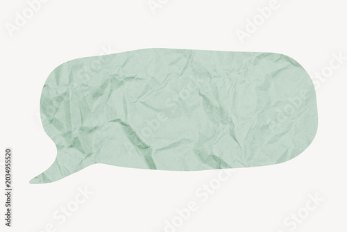 Canvas Print Green speech bubble, paper texture