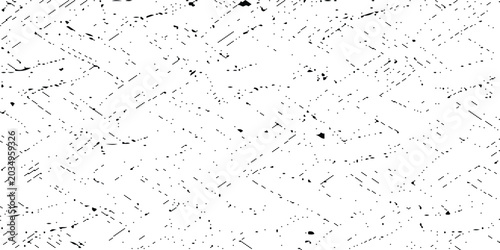 Canvas Print Grunge texture background with black scratches and dots on white, Abstract vecto