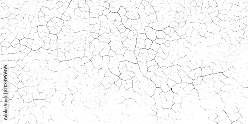 Bild auf Leinwand Cracked surface texture with grunge effect on white background for design and de