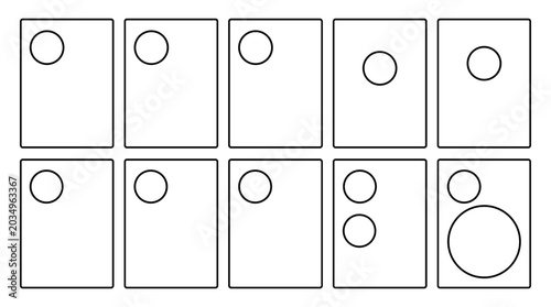 Fotografija Set of playing cards with various suits and numbers