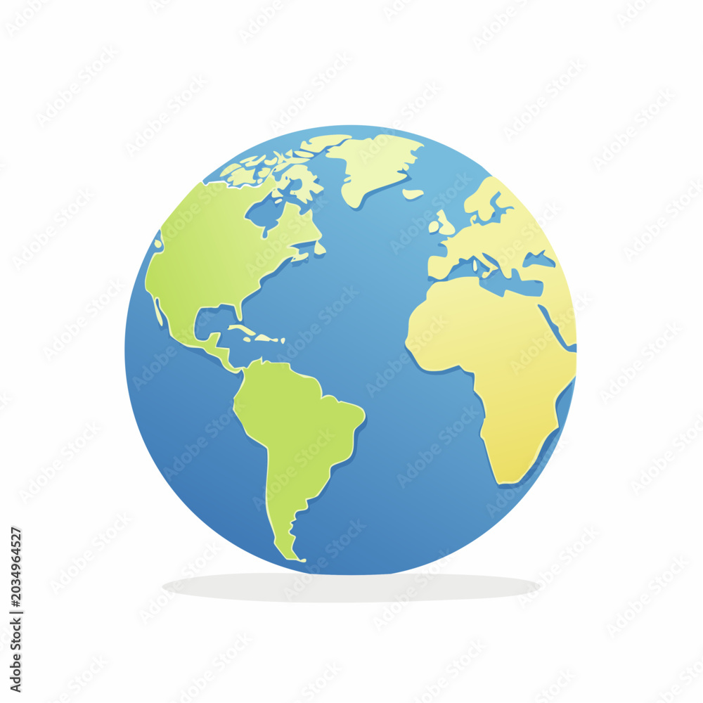 Fototapeta premium Stylized Globe Illustration