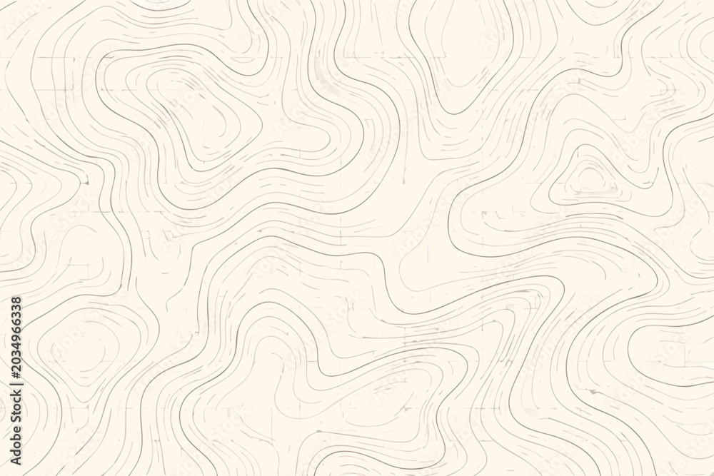 Fototapeta premium Minimalist topographic map pattern with elegant contour lines and grid design for abstract geographic terrain background, architectural landscape planning, or modern vector artistic textures.