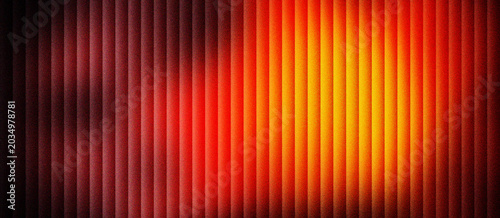 Bild auf Leinwand Abstract red and orange vertical lines background, vibrant glowing light texture with dark shadows