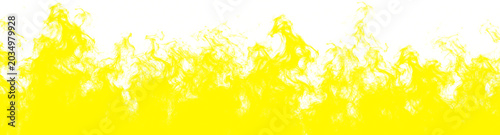 Foto Bright yellow abstract smoke or ink splash on transparent background for creativ