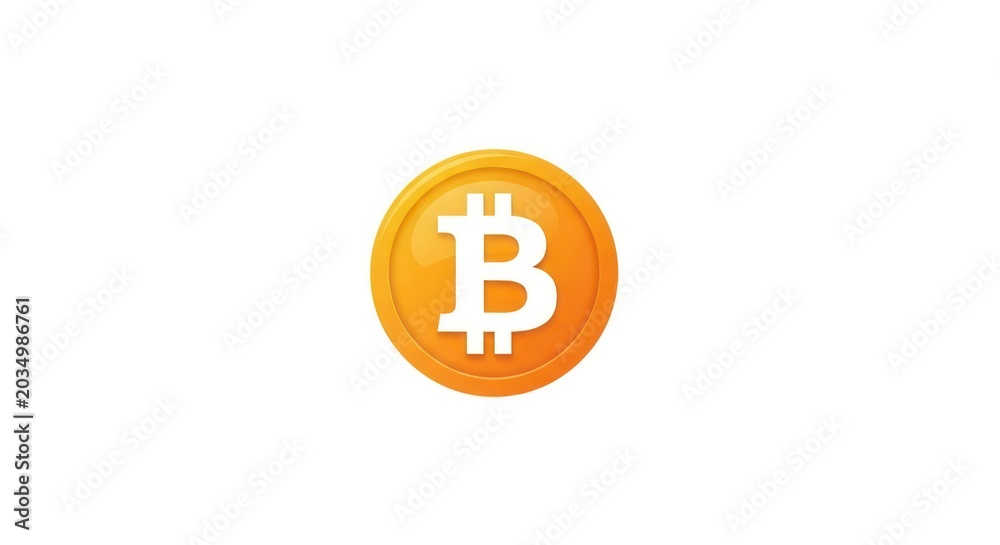 Fototapeta premium Golden cryptocurrency coin with currency symbol icon