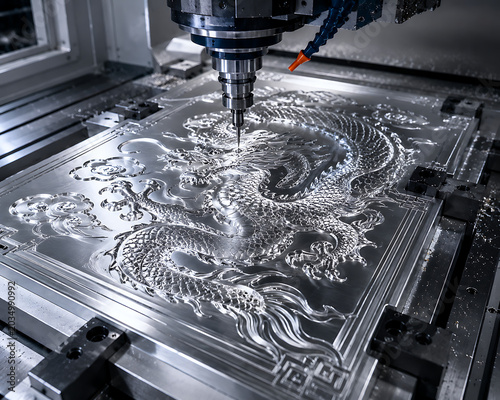 Dragon Engraving CNC Art Panel