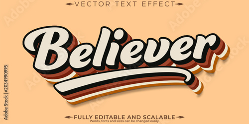 Photos Retro sticker text effect, editable 70s and 80s text style