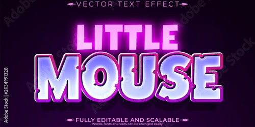 Canvastavla Mouse editable text effect, editable cartoon and cute text style