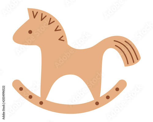 Fotografie Wooden Horse Toy Vector Clipart
