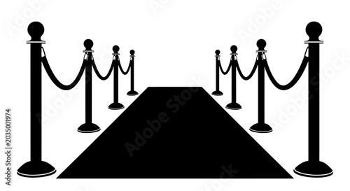 Fotografía red carpet event entrance, luxury background, isolated silhouette