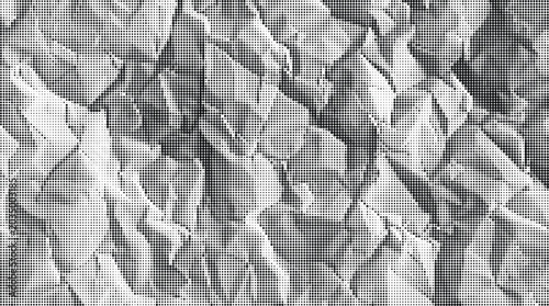 Картината върху платно Crumpled paper texture fills the entire frame with deep creases
