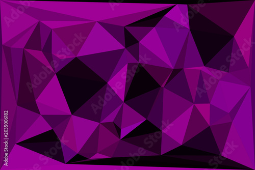 Schilderij op canvas Abstract purple low poly background vector geometric rumpled triangular texture