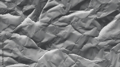 Fotografía Crinkled gray fabric texture fills the entire frame closely