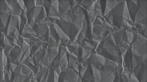 Obraz na płótnie Crinkled gray paper texture fills the entire background with transparent backgro